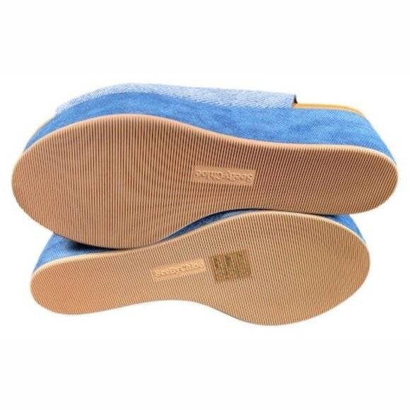 See By Chloé Denim Lace-Up Platform Sandals Size 37 / 6.5 NIB Edna Style - Picture 5 of 5